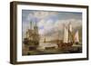 Variety of Dutch Boats: Sailboats, Ships and Barges. Oil on Canvas by Lieve Pietersz Verschuier (16-Lieve Verschuier-Framed Giclee Print