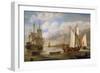 Variety of Dutch Boats: Sailboats, Ships and Barges. Oil on Canvas by Lieve Pietersz Verschuier (16-Lieve Verschuier-Framed Giclee Print