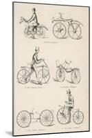 Variety of Early Bicycles-null-Mounted Art Print