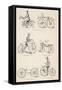 Variety of Early Bicycles-null-Framed Stretched Canvas