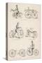 Variety of Early Bicycles-null-Stretched Canvas