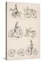 Variety of Early Bicycles-null-Stretched Canvas