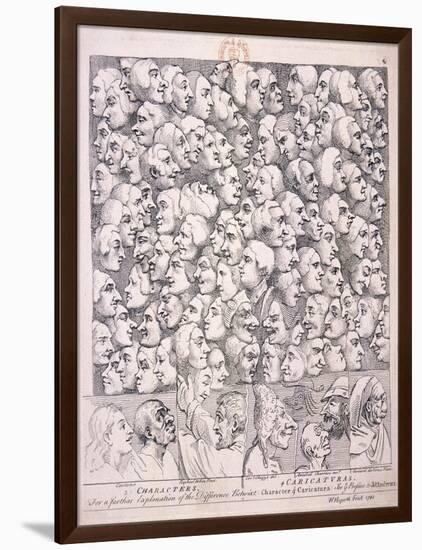 Variety of Expressions, 1743-William Hogarth-Framed Premium Giclee Print