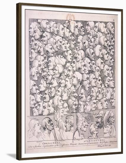 Variety of Expressions, 1743-William Hogarth-Framed Premium Giclee Print