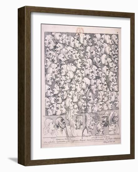 Variety of Expressions, 1743-William Hogarth-Framed Giclee Print