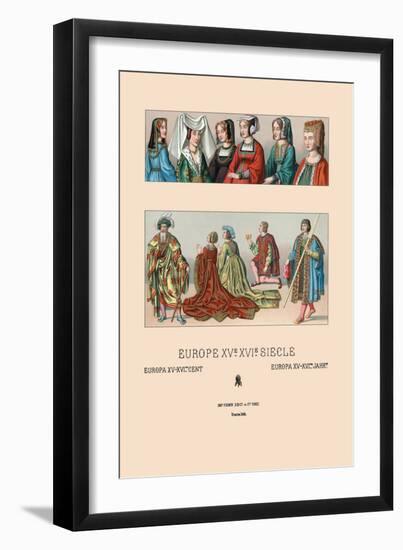 Variety of French Fashions, 1485-1510-Racinet-Framed Art Print