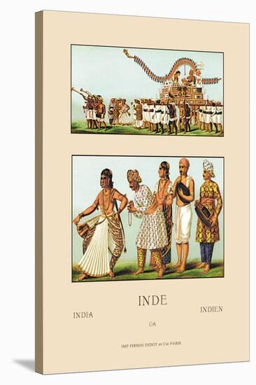 Variety of Indian Ceremonial Garb-Racinet-Stretched Canvas
