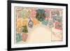 Variety of Mexican Stamps-null-Framed Art Print