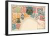 Variety of Mexican Stamps-null-Framed Art Print