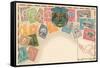 Variety of Mexican Stamps-null-Framed Stretched Canvas