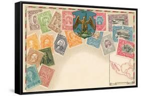 Variety of Mexican Stamps-null-Framed Stretched Canvas