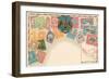 Variety of Mexican Stamps-null-Framed Art Print