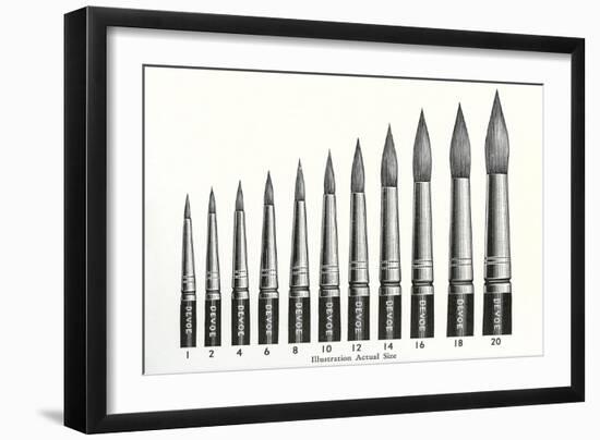 Variety of Paint Brushes-null-Framed Art Print