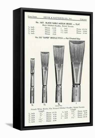Variety of Paint Brushes-null-Framed Stretched Canvas