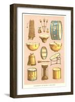 Variety of Percussion Instruments-null-Framed Art Print