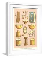 Variety of Percussion Instruments-null-Framed Art Print