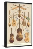 Variety of Stringed Instruments-null-Framed Art Print