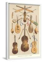 Variety of Stringed Instruments-null-Framed Art Print