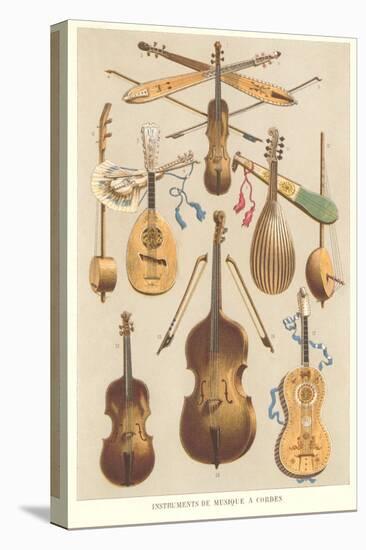 Variety of Stringed Instruments-null-Stretched Canvas