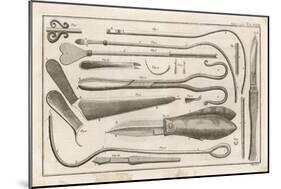 Variety of Surgical Instruments-J. Mynde-Mounted Art Print