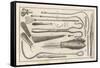 Variety of Surgical Instruments-J. Mynde-Framed Stretched Canvas