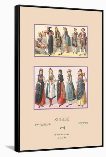 Variety of Swiss Fashions-Racinet-Framed Stretched Canvas