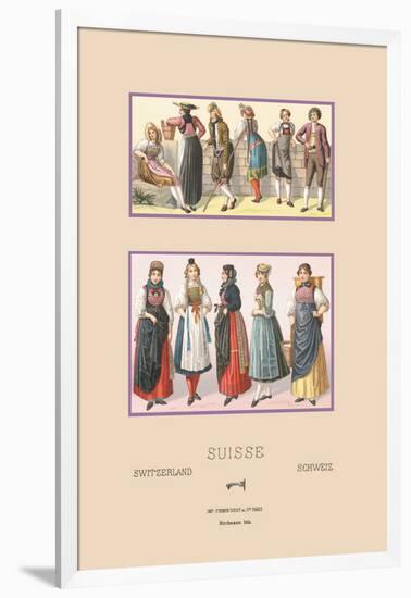 Variety of Swiss Fashions-Racinet-Framed Art Print