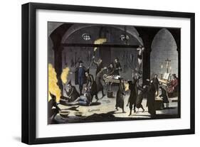 Variety of Tortures Used during the Spanish Inquisition-null-Framed Giclee Print