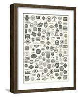 Variety of Train Insignia-null-Framed Art Print