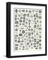 Variety of Train Insignia-null-Framed Art Print