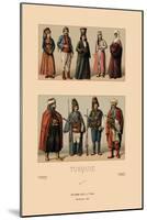 Variety of Turkish Costumes-Racinet-Mounted Art Print