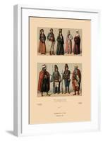 Variety of Turkish Costumes-Racinet-Framed Art Print
