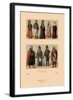 Variety of Turkish Costumes-Racinet-Framed Art Print