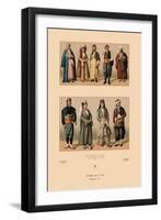 Variety of Turkish Costumes-Racinet-Framed Art Print