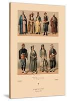 Variety of Turkish Costumes-Racinet-Stretched Canvas