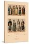 Variety of Turkish Costumes-Racinet-Stretched Canvas