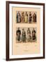 Variety of Turkish Costumes-Racinet-Framed Art Print