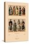 Variety of Turkish Costumes-Racinet-Stretched Canvas