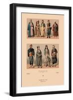 Variety of Turkish Costumes-Racinet-Framed Art Print