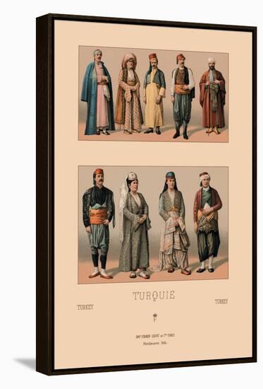 Variety of Turkish Costumes-Racinet-Framed Stretched Canvas