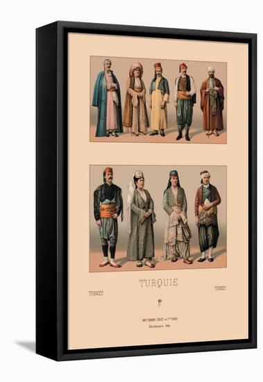 Variety of Turkish Costumes-Racinet-Framed Stretched Canvas