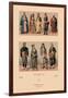 Variety of Turkish Costumes-Racinet-Framed Art Print