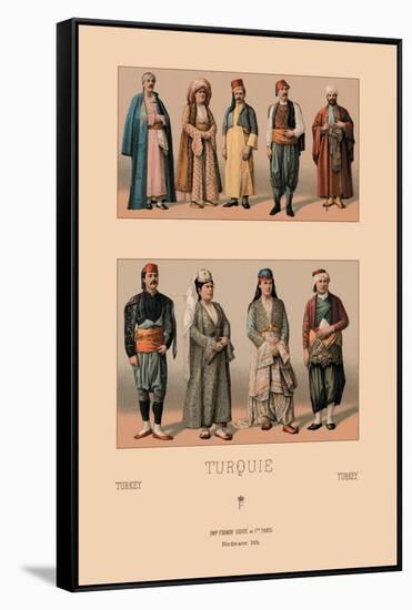 Variety of Turkish Costumes-Racinet-Framed Stretched Canvas