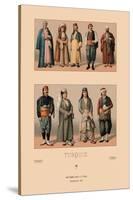 Variety of Turkish Costumes-Racinet-Stretched Canvas