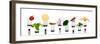 Variety of Vegetarian Food on Forks-foodbytes-Framed Photographic Print