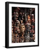 Various African Masks on Sale at Aswan Souq, Aswan, Egypt, North Africa, Africa-Mcconnell Andrew-Framed Photographic Print