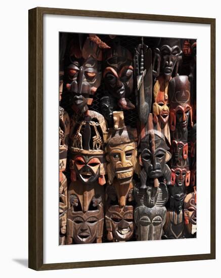 Various African Masks on Sale at Aswan Souq, Aswan, Egypt, North Africa, Africa-Mcconnell Andrew-Framed Photographic Print