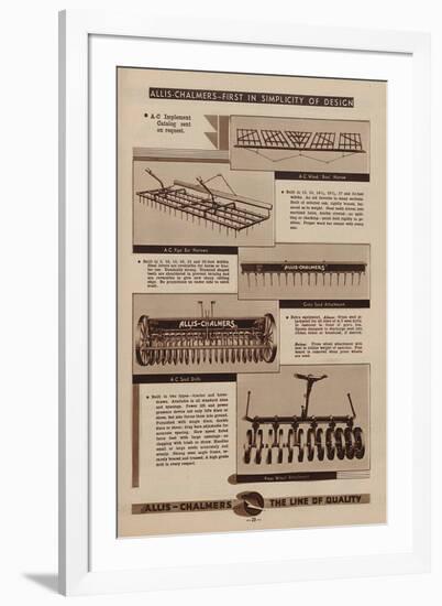 Various Allis Chalmers Tractor Equipment-null-Framed Giclee Print