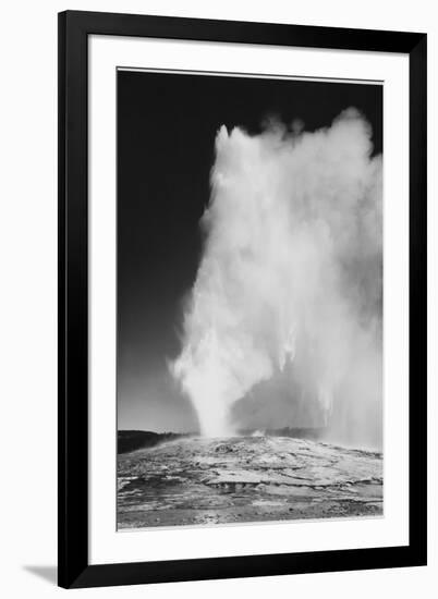 Various Angles During Eruption. "Old Faithful Geyser Yellowstone National Park" Wyoming  1933-1942-Ansel Adams-Framed Art Print