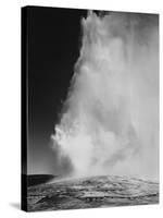 Various Angles During Eruption. "Old Faithful Geyser Yellowstone National Park" Wyoming  1933-1942-Ansel Adams-Stretched Canvas